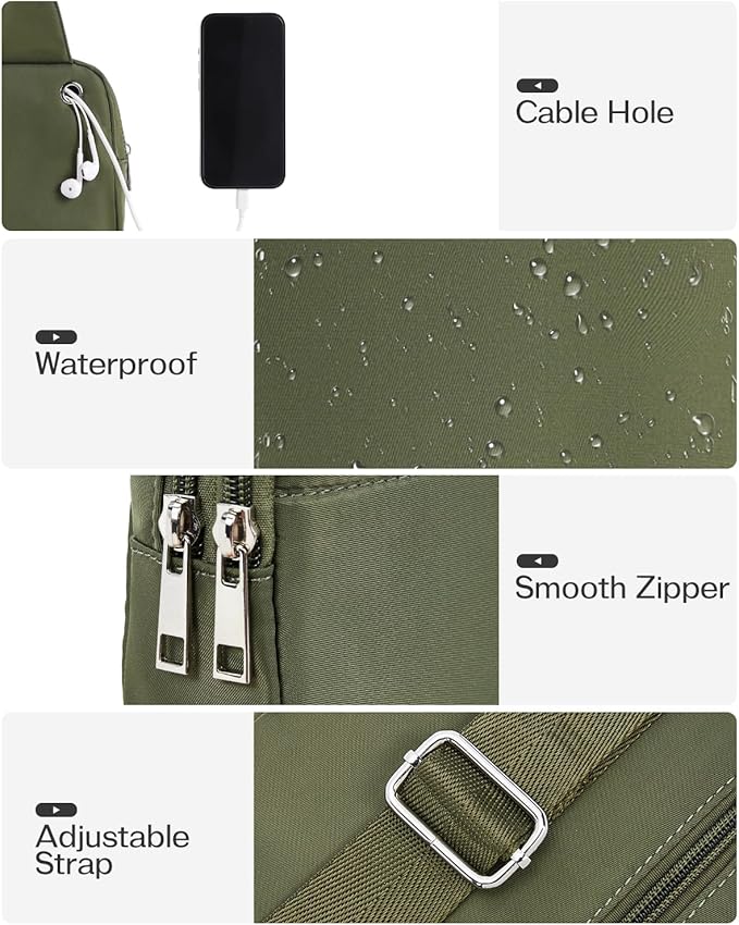 CHOLISS Small Sling Bag for Women and Men, Crossbody Bags Trendy Fanny Packs Chest Bag with Extended Strap