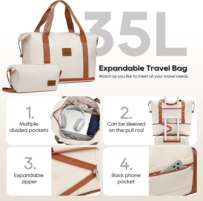 imiomo Carry on Luggage Airline Approved with Front Pocket and USB Port, Hard Shell 20 Inch Travel Carry-on Suitcase with Spinner Wheels and TSA Lock, White