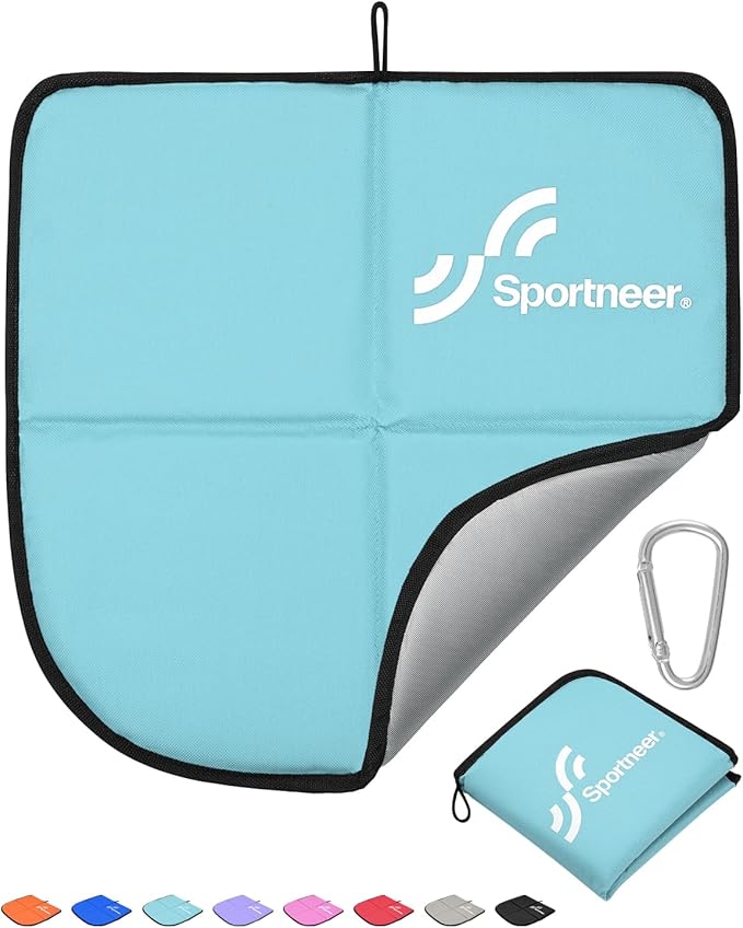 Sportneer Sitting Pad: Lightweight Waterproof Folding Seat Pad for Backpacking, 15.75'' x 15.75'' Portable Camping Seat Mat for Hiking, Picnics Beach & Outdoor Use, 0.13lbs
