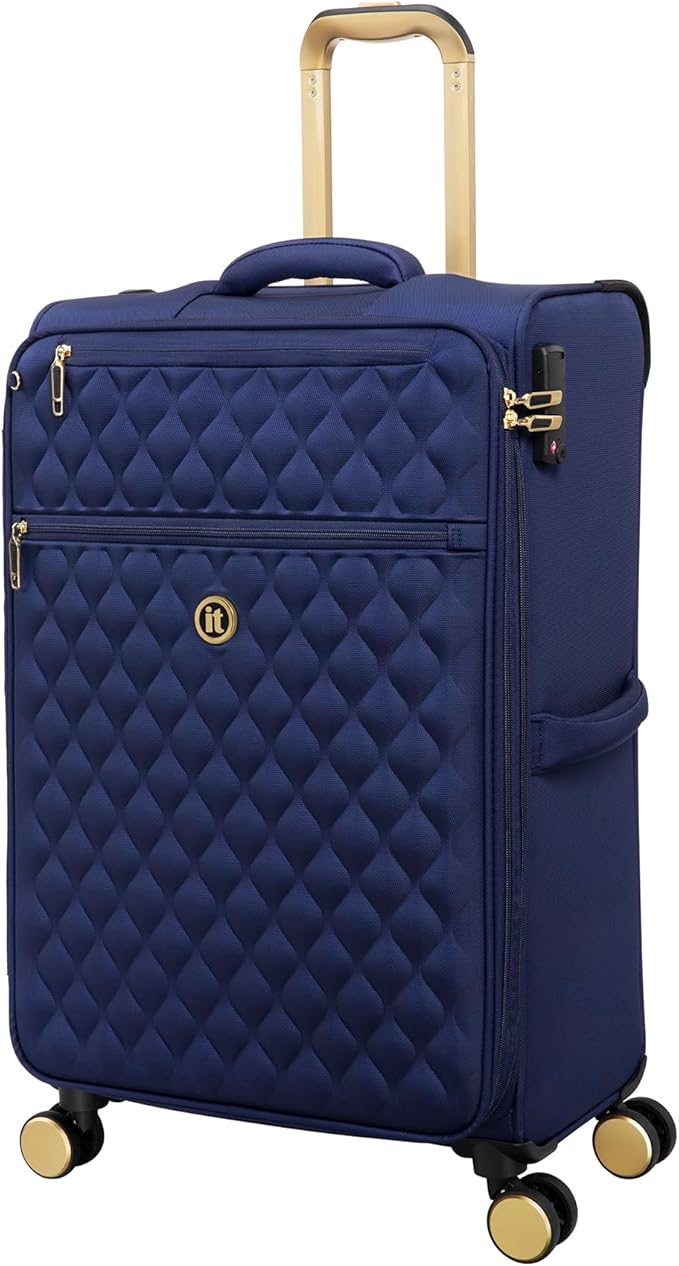 It Luggage Glimmering 28" Softside Checked 8 Wheel Expandable Spinner, Ocean Cavern