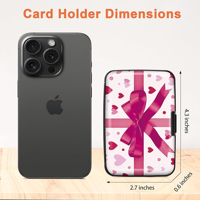 Mayski Credit Card Holder, RFID Blocking, Aluminum Alloy Hard Case, Small Mini Business Metal Wallet for Women Men, Heartfelt Gift