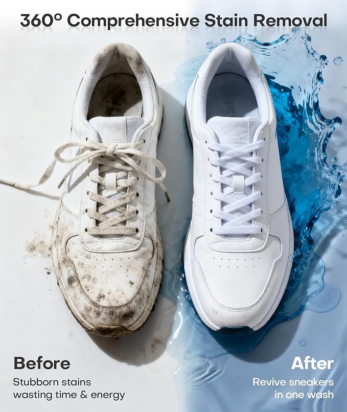 3-IN-1 Laundry & Shoe Washing Machine Bag Kit : Laundry Shoe Bag for Washer and Dryer,Reusable Shoe Cleaning Bag for Sneakers,Tennis,Self-locking Zipper & Microfiber,Include 3 Laundry Bag & 2 Shoe Bag