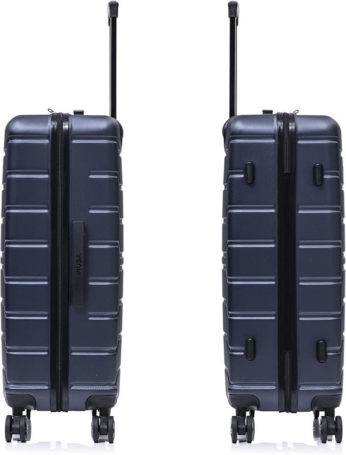 InUSA TREND Luggage with Spinner Wheels | Durable Lightweight Hardside Suitcase, Travel Sets with Handle and Trolley | (20in, 24in, 28in, 32in) 4 Piece Set | Blue