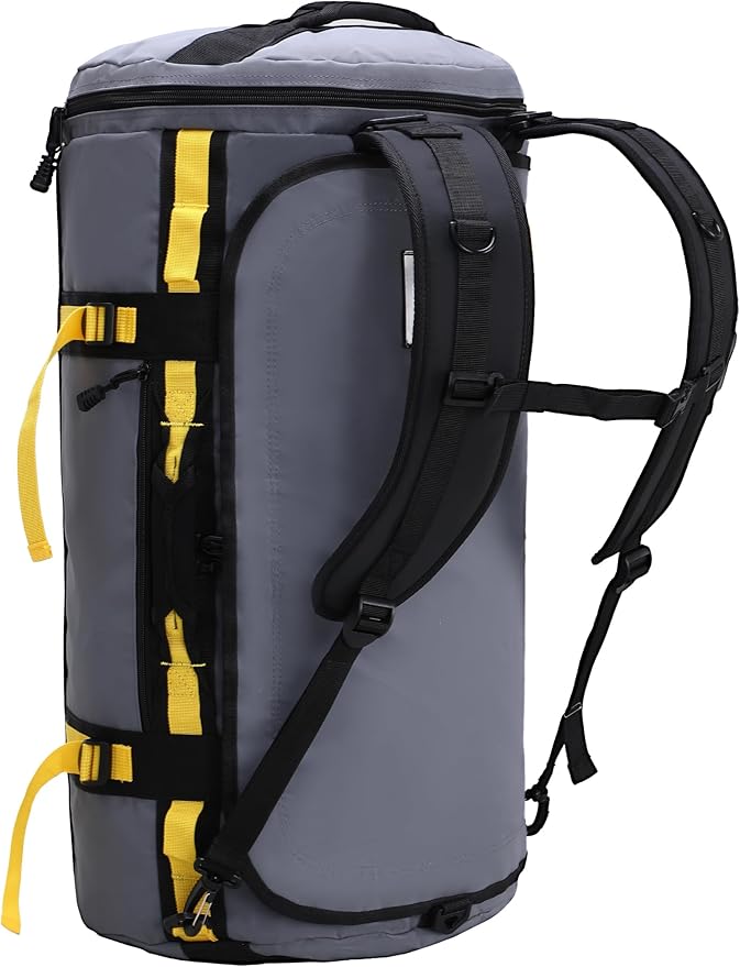 MIER Large Duffel Backpack Sports Gym Bag with Shoe Compartment, Heavy Duty and Water Resistant, Gray, 45L