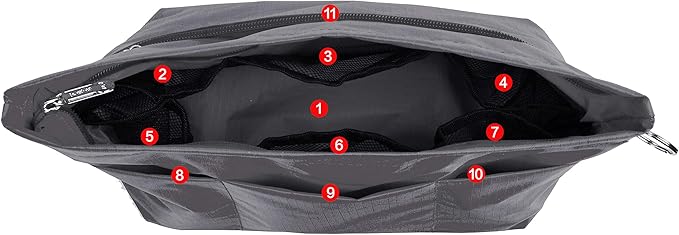 Vercord Handbag Purse Tote Pocketbook Organizer Insert Zipper Closure 11 Pockets 3 Sizes Many Colors