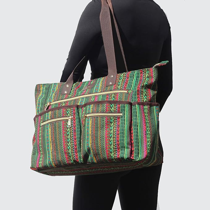 Weekender Bag Carry On Bag Overnight Tote Travel Duffle with 13 Pockets for Travel,Work，Gym,Beach,Teacher,Nurse