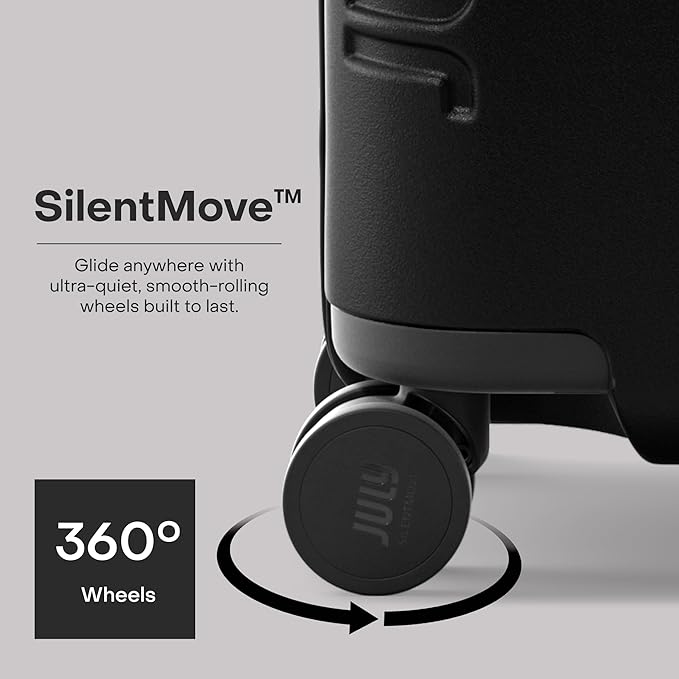 Checked Plus with CaseSafe - 28.75" Trackable TSA Lock Airline Approved Check In Luggage with Wheels, Rolling Suitcase for Men & Women - Silent Spinner Wheels, Y-Strap - Charcoal