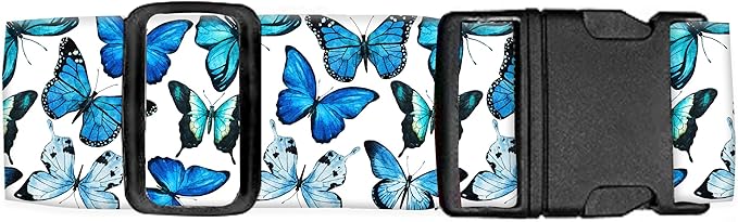Luggage Straps for Suitcases Travel Belt Accessories, Cute Suitcase Strap, Adjustable Luggage Belt Strap, Heavy Duty with Quick-Release Buckle Luggage Strap Cute Butterfly