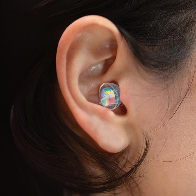 Eargasm Smaller Ears Rainbow Earplugs for Concerts, Festivals, Musicians, Night-Life, Motorcycle Hearing Protection - Reusable Ear Plugs for Small Ear Canals, High Fidelity Noise Reduction up to 21 dB