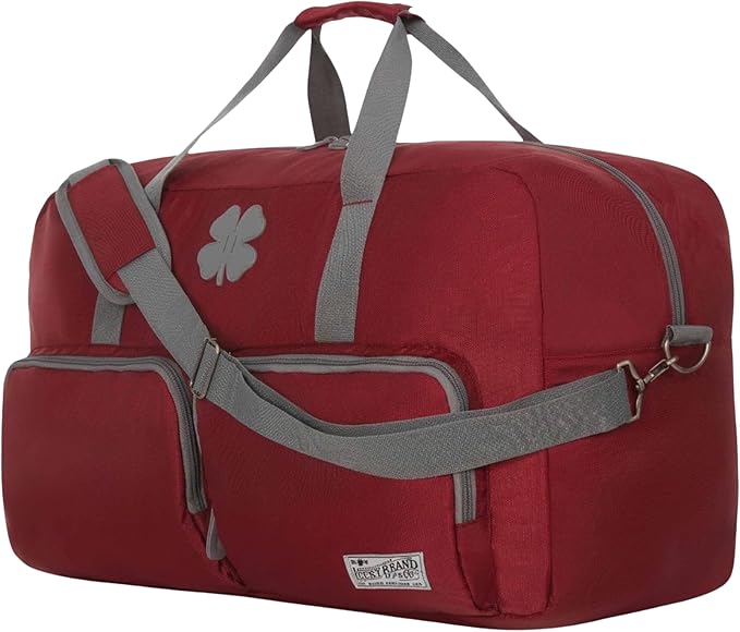 Lucky Travel Duffel Bags 65L, Gym Bag, Travel Bag & Large Duffle Bag for Men, Foldable Overnight Weekender Bags for Women & Men with Adjustable Shoulder Strap, Winery
