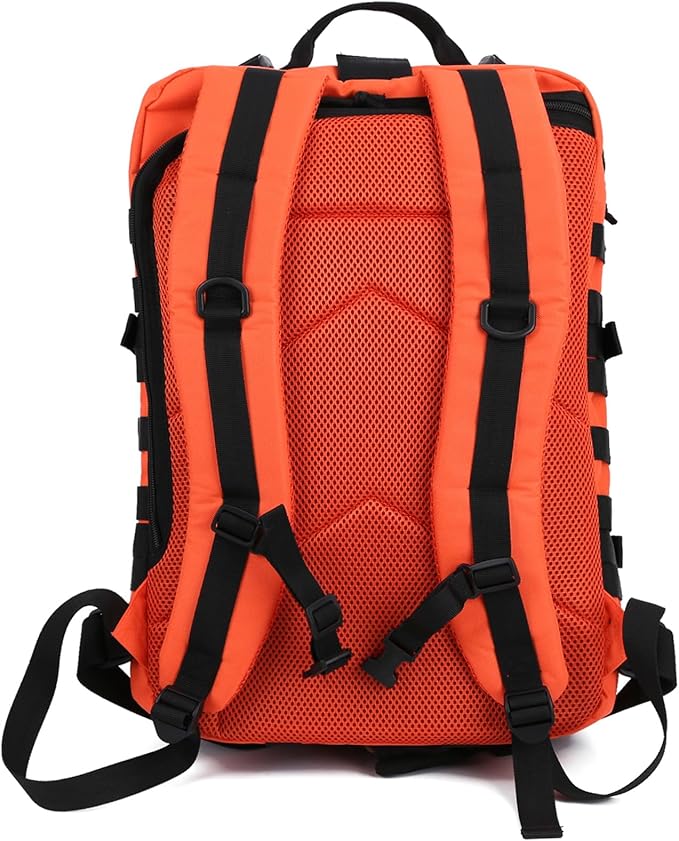 REEBOW GEAR Military Tactical Backpack for Men Large Army 3 Day Assault Pack Molle Bag Backpacks (Orange-black)