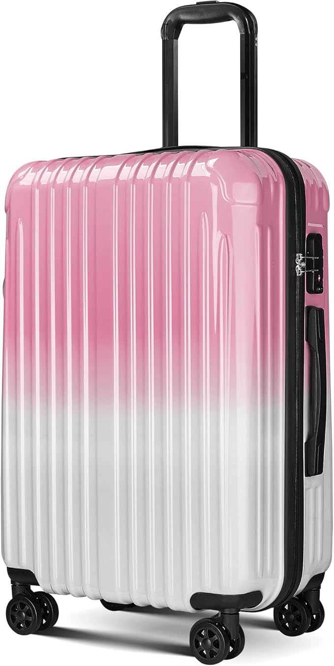 Carry on Luggage - Airline Approved Suitcases with Spinner Wheels, Built-In TSA Lock，Hard Shell Expandable Suitcases