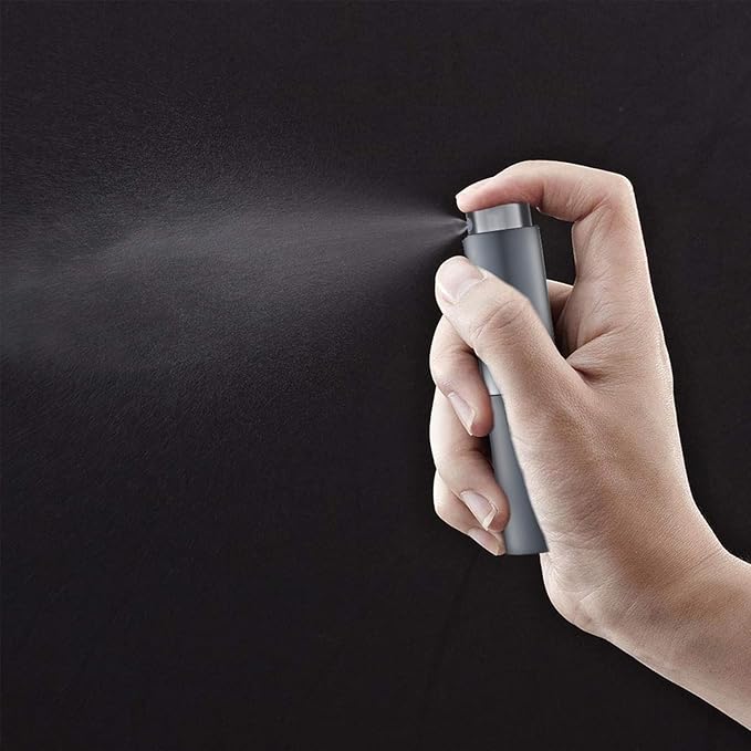 LISAPACK 8ML Atomizer Perfume Spray Bottle for Travel, Empty Refillable Cologne Dispenser, Portable Sprayer (Grey)