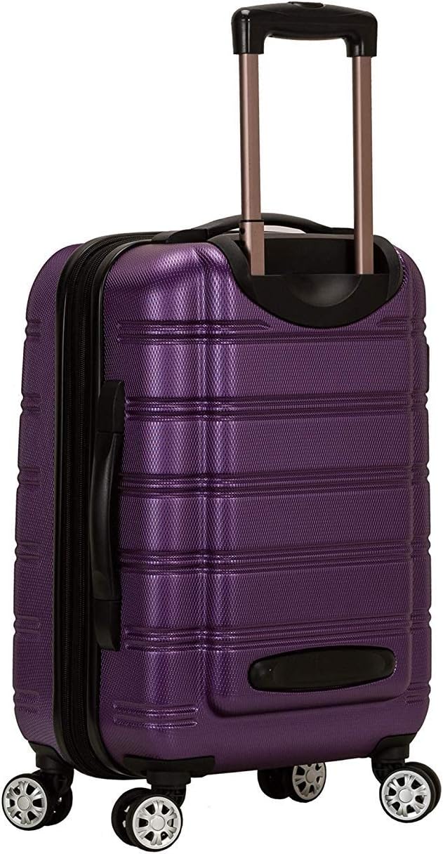 Rockland Melbourne Hardside Expandable Spinner Wheel Luggage, Purple, Carry-On 20 inches