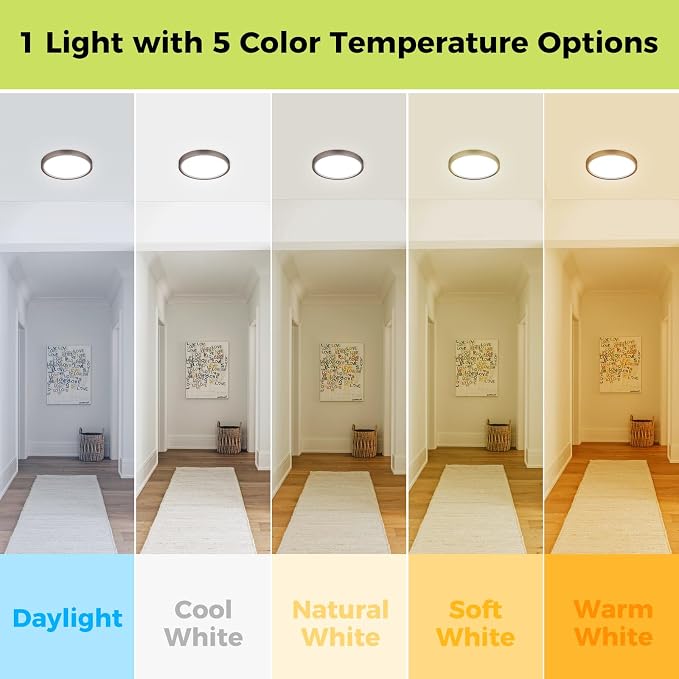 2Pack LED Flush Mount Ceiling Light Fixture Oil Rubbed Bronze, 7Inch 15W, Dimmable&3000K-6500K Adjustable Low Profile Ceiling Lights, 1500LM Round Lamp for Bathroom, Bedroom, Closet, Kitchen, Hallway