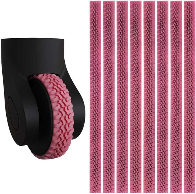 8pcs Luggage Wheels Covers, Suitcase Wheel Covers, Luggage Wheel Protector, Waterproof, Noise Reducing Protectors for Carry-Ons, Universal Fit, Essential Travel Accessories, Pink Y