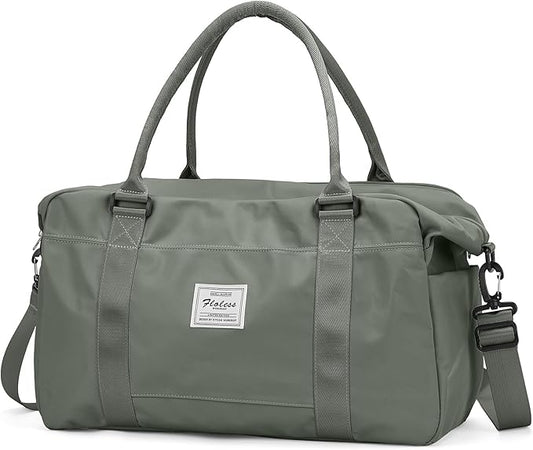 HYC00 Travel Duffel Bag,Carry-on Overnight Weekender Bags for Women,Sports Tote Gym Bag with Wet Pocket