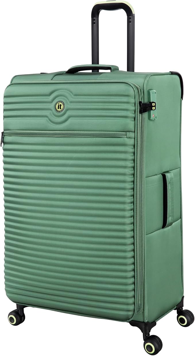 It Luggage Circulator 32" Softside Checked 8 Wheel Expandable Spinner, Hedge Green