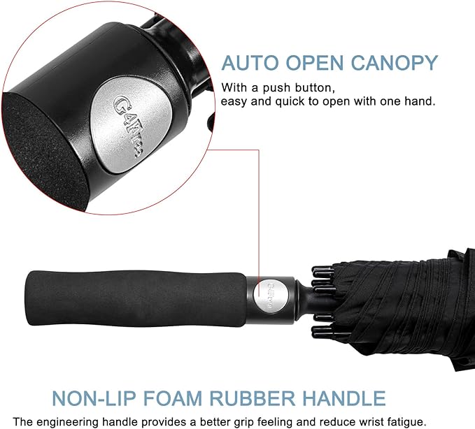 G4Free 47/54/62/68/72 Inch Automatic Open Golf Umbrella Oversize Extra Large Double Canopy Vented Windproof Waterproof Stick Umbrellas