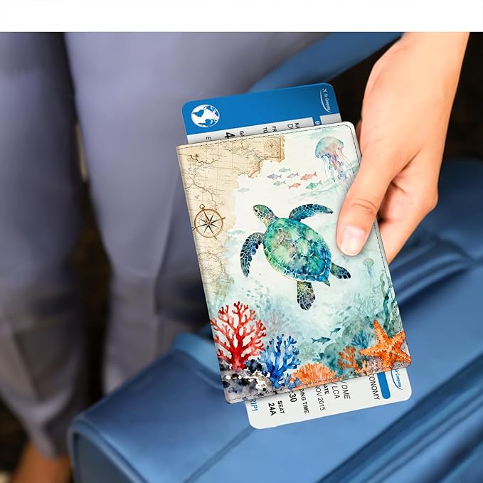 FINTIE Passport Holder, Slim Travel Wallet RFID Blocking Card Case Cover Passport Cover Protector Essentials with Credit Card Slots for Women/Men | Slim, RFID Blocking, Card Case Cover, Essentials, Credit Card Slots