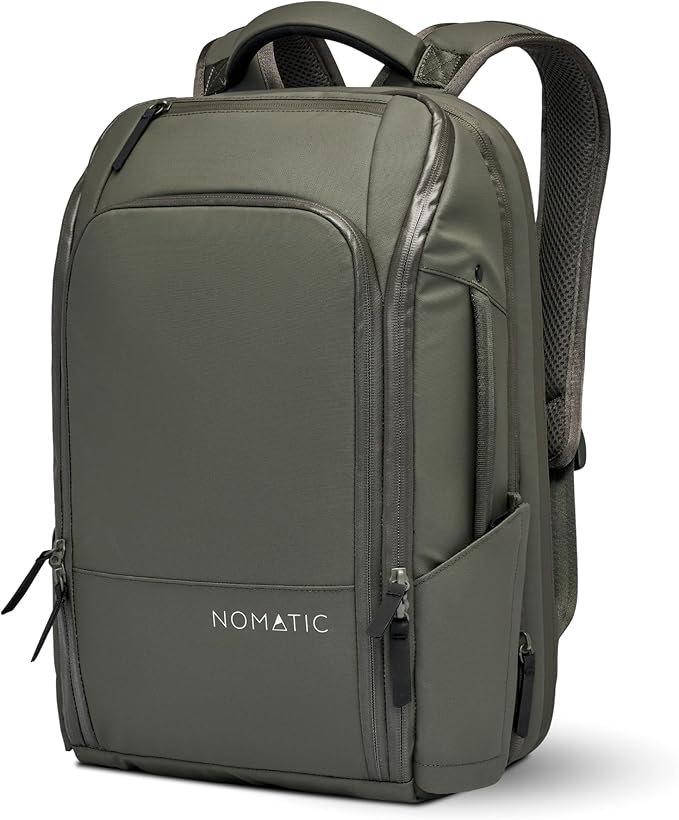 NOMATIC 20L Travel Pack - Mens Travel Backpack - Expandable to 30L - Water Resistant Daypack - TSA-Ready - Lightweight Business Traveling Backpack for Men - 16" Laptop Compartment