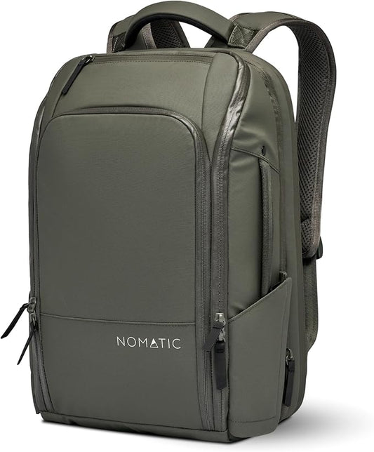 NOMATIC 20L Travel Pack - Mens Travel Backpack - Expandable to 30L - Water Resistant Daypack - TSA-Ready - Lightweight Business Traveling Backpack for Men - 16" Laptop Compartment