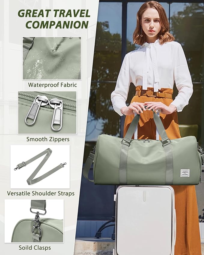 Gym Bag Womens,Travel Duffel Carry on Bag Sport Tote Bag Weekend Overnight Bag