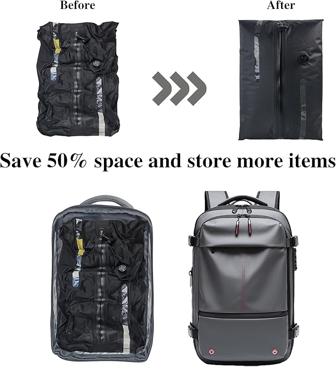 Vacuum Bag for Travel,2025 New Travel Vacuum Bags for Luggage,Compression Packing Cubes with Pump,Foldable and Portable,Compression Suitcase for Camping/Fitness/Beach/Moving
