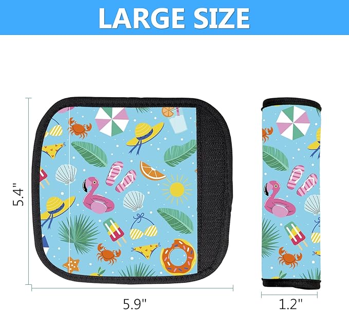 Luggage Handle Wrap 3Pcs Suitcase Identifier - Bogg Bag Strap Wrap Cover, Easy Identification Bright Neoprene Marker Sleeve Grips Comfort Travel Accessories for Airport (Y18)