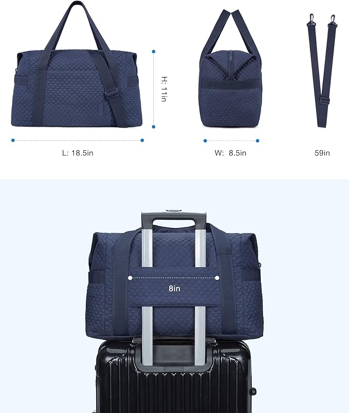 BAGSMART Large Gym Bag with Yoga Mat Buckle, Weekender Overnight Bag for Women, Travel Duffle Bag for Travel Essentials, Carry On Tote Bag Hospital Bag for Labor and Delivery