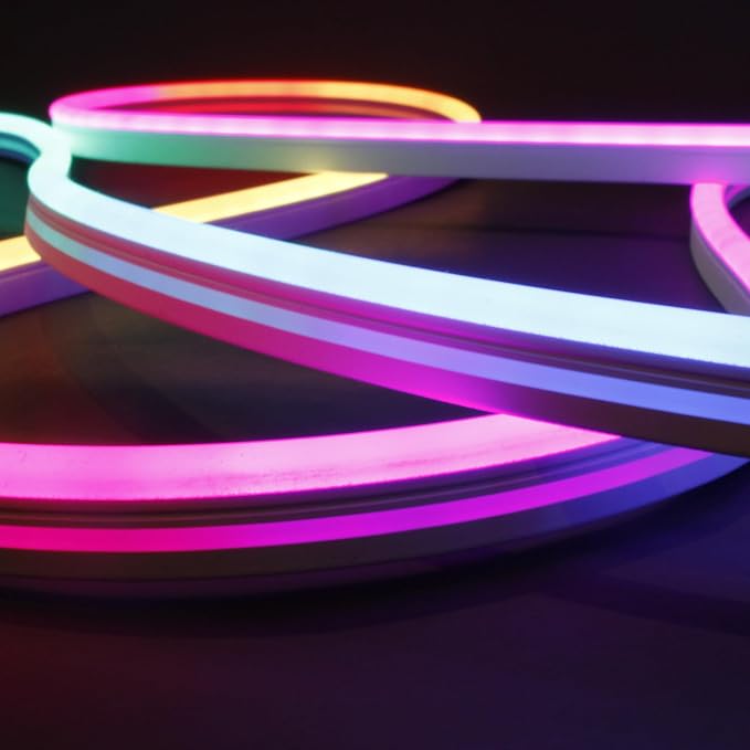 LIFX Neon Flex Rope Lights - 16ft Outdoor LED Rope Light - Compatible with Alexa | Matter Certified, Apple Homekit, WiFi 2.4GHz, Polychrome 60 Zones, RGB 1500-9000K, 2150 lm, IP67, for patios, eaves, pathways