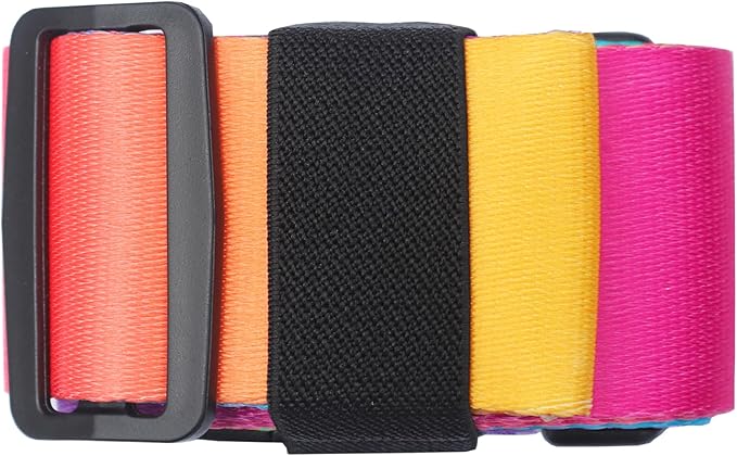 Luggage Straps for Suitcases TSA Approved Easy Pack Organized Suitcase Strap, Luggage Strap, Luggage Belt Strap, Bag Straps for Luggage. Buckle Straps Travel Accessories (Colorful)