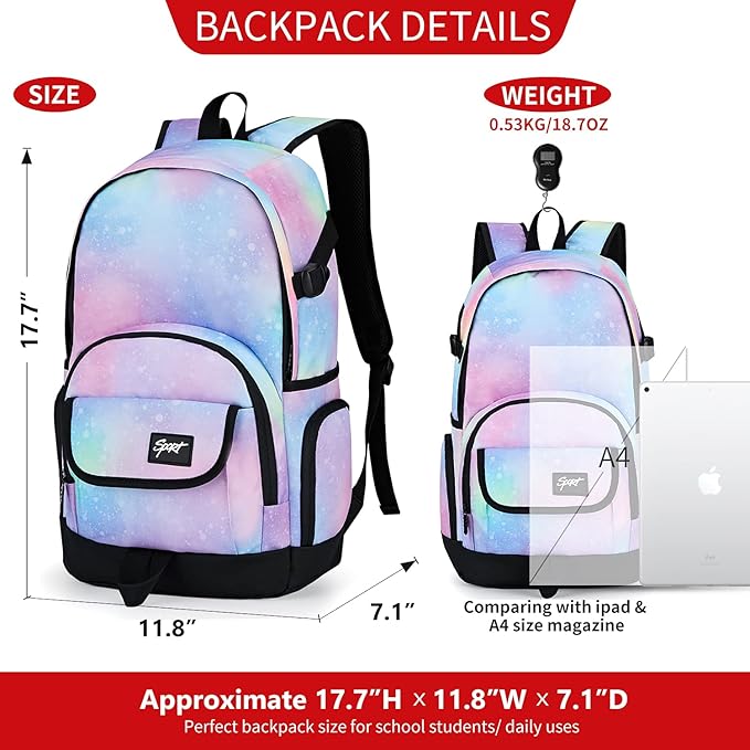 rickyh style School Backpack Travel Bag for Men & Women Lightweight College Back Pack with Laptop Compartmen