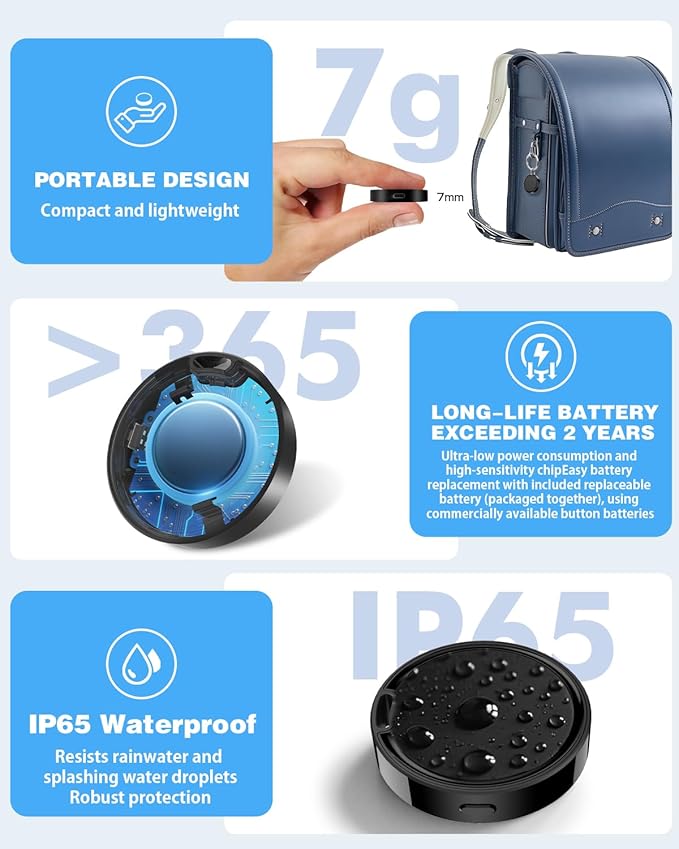 Air Tags for Android,Air Tags-1 Pack Android,Android Tracker Tags,2 Year Battery Life,Google Find Trackers for Google'S Find Hub App,IP65 Waterproof Luggage Tracker Android for Keys,Wallets,Luggage