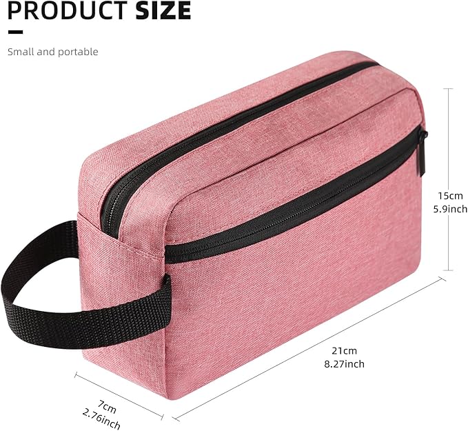 Travel Toiletry bag Toiletry bag for women men Hanging Cosmetic bag Travel accessories for Women Men (Dusky pink)