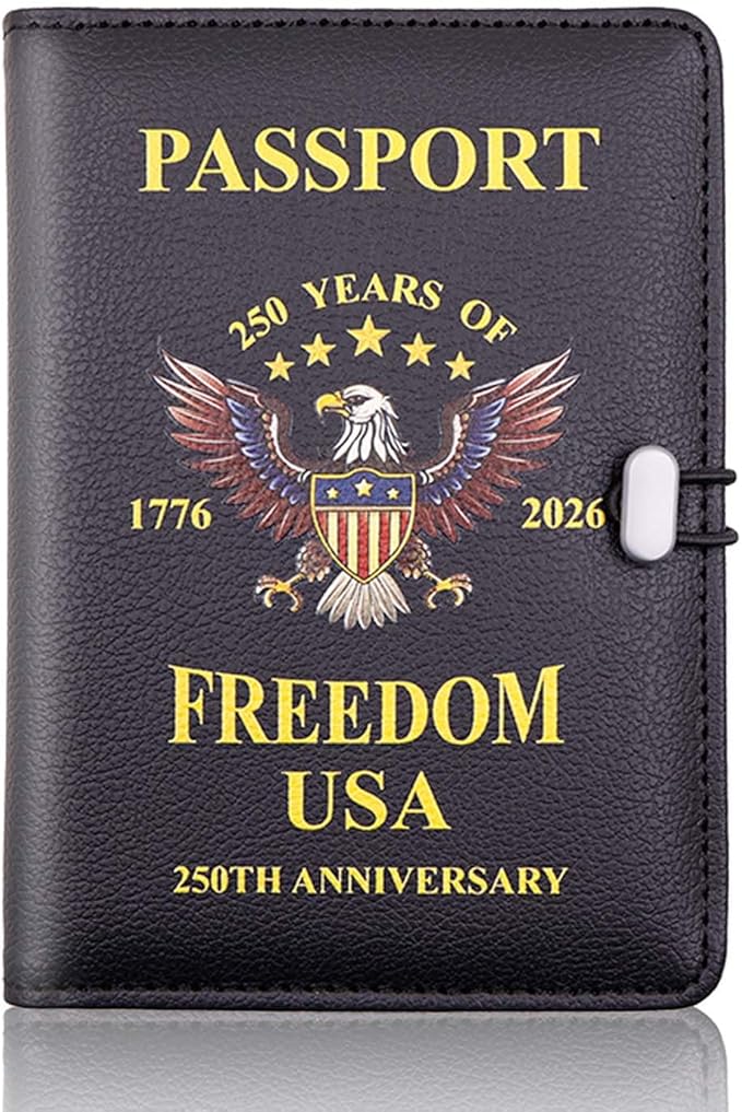Melsbrinna Premium Leather Passport Holder Covers Case, Waterproof Rfid Blocking Travel Wallet Passport Holder with Pen Holder, Cute Passport Book for Women/Men