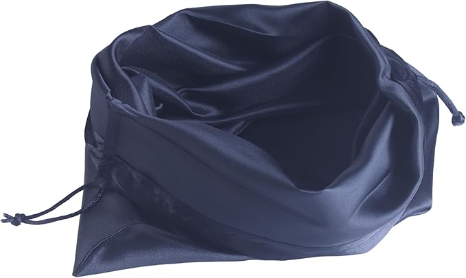 SANSAM Drawstring Satin Silk Dust Bag,4pcs Black 12''x16'' Dust Cover Storage Bags for Purses, Handbags, Travel Storage Pouch for Shoes, Boots