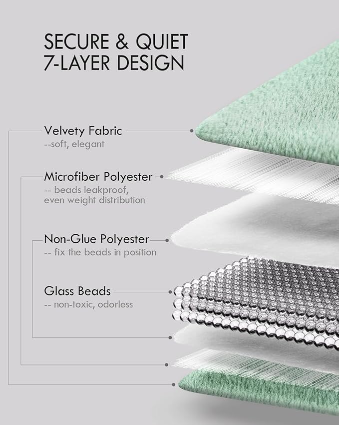 Kaisa Weighted Blanket for Adults 7lbs 41" x 53", Cozy Luxury Crystal Velvet Small Weighted Lap Blanket, All-Season Blanket, Machine Washable, Sage Green