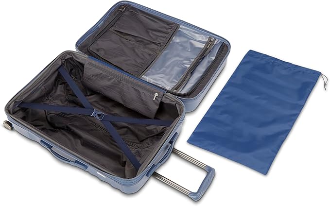 American Tourister Cascade Hardside Luggage with Spinner Wheels, 2PC SET 20/24, State Blue