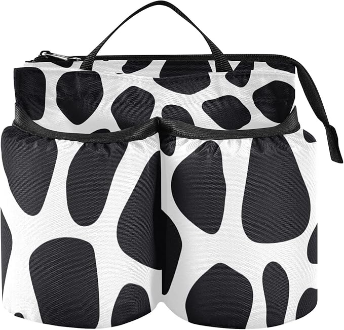 Luggage Cup Holder for Suitcases Free Hands Travel Cup Holder Portable Suitcase Cup Drink Holder Luggage Cup Caddy Bag Carrier Cow Print