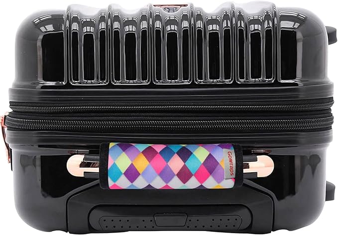 Suitcase Tags Identifiers-Luggage Handle Wrap Travel Luggage identifiers For Suitcases Unique Travel essentials for Airplane/Flying/Luggage (Colorful Check)