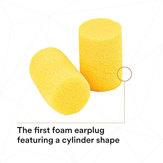 3M Ear Plugs, E-A-R Classic 312-1201, 200 Pairs of Disposable Earplugs, 1 Pair/Poly Bag, Uncorded, Noise Reduction Rating 29 dB NRR, Foam, Regular Size, Roll Down, Compliant with ANSI/ASA S12.71-2018