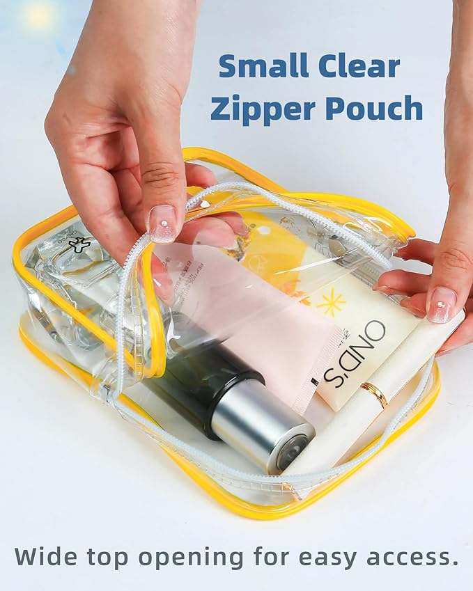 2 Packing Cubes 1 Quart Size Travel Bag TSA Approved Toiletry Bag Clear Small Purse Pouch International Long Flight Must Haves for Toiletries Makeup Liquids Airplane Europe Vacation Essentials