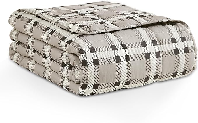 L'AGRATY Weighted Blanket - 60"x80" 17lbs Cooling Breathable Heavy Blanket Microfiber Material with Glass Beads for Adult All-Season Summer Fall Winter Soft Thick Comfort