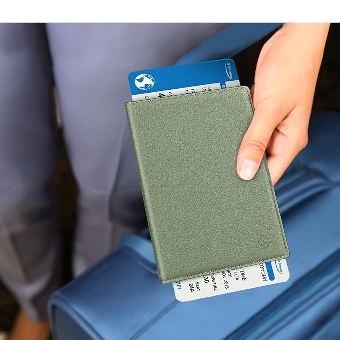 FINTIE Passport Holder, Slim Travel Wallet RFID Blocking Card Case Cover Passport Cover Protector Essentials with Credit Card Slots for Women/Men | Slim, RFID Blocking, Card Case Cover, Essentials, Credit Card Slots