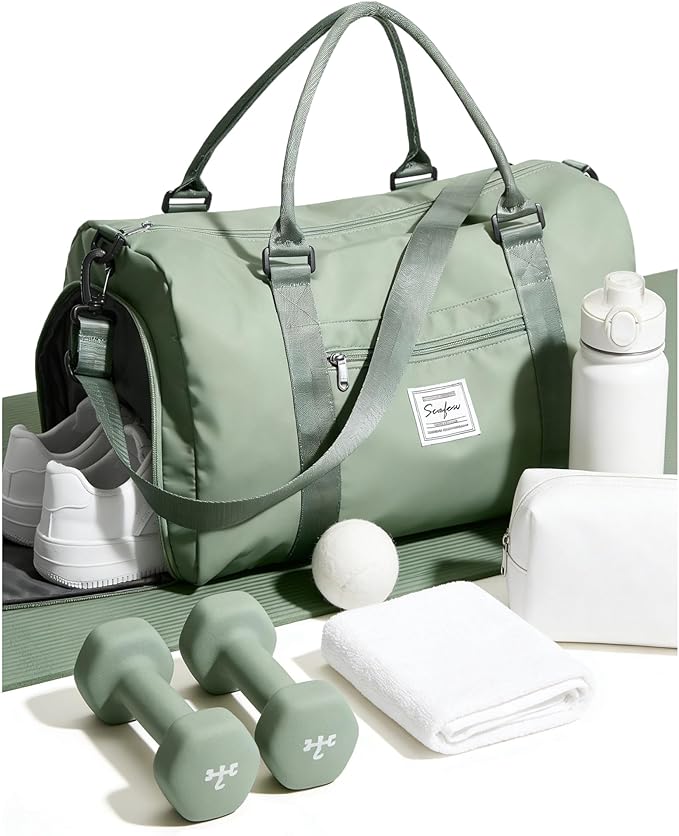 Weekender Duffel Bags for Women Men, Travel Totes Bag for Airplane, Cute Sports Gym Dance Overnight Luggage Bag with Wet Pocket Shoe Compartment, Carry On Hospital Bag for Labor and Delivery