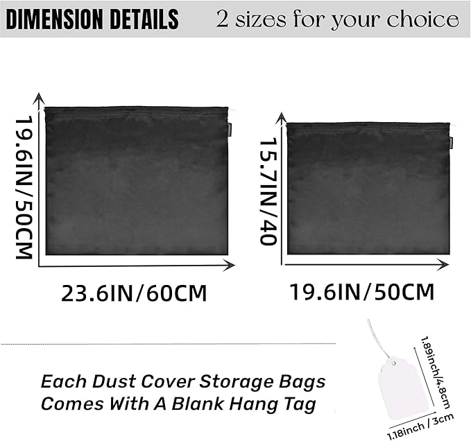 12 Pack Dust Bags for Handbags Storage Silk Cloth Bag With Drawstring Travel Storage Pouch for Handbag Purse Shoes Boots