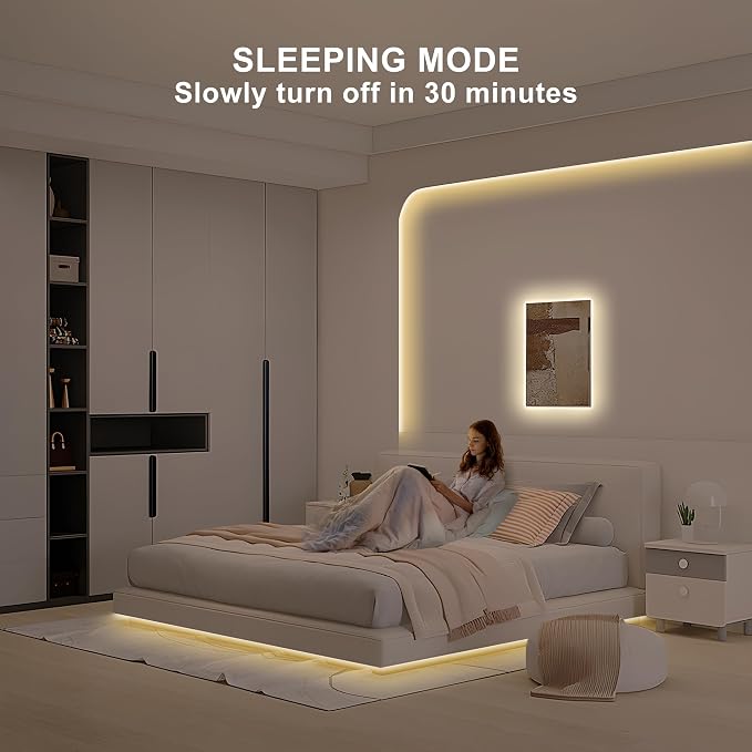 Tatazone 32.8ft Tunable White COB Led Strip Light with RF Remote, CRI93+ Dimmable CCT 2700K-6500K COB Led Tape Lights, Adhesive High 3PIN Dual Color Led Light Strip for Bedroom, Kitchen, Cabinet