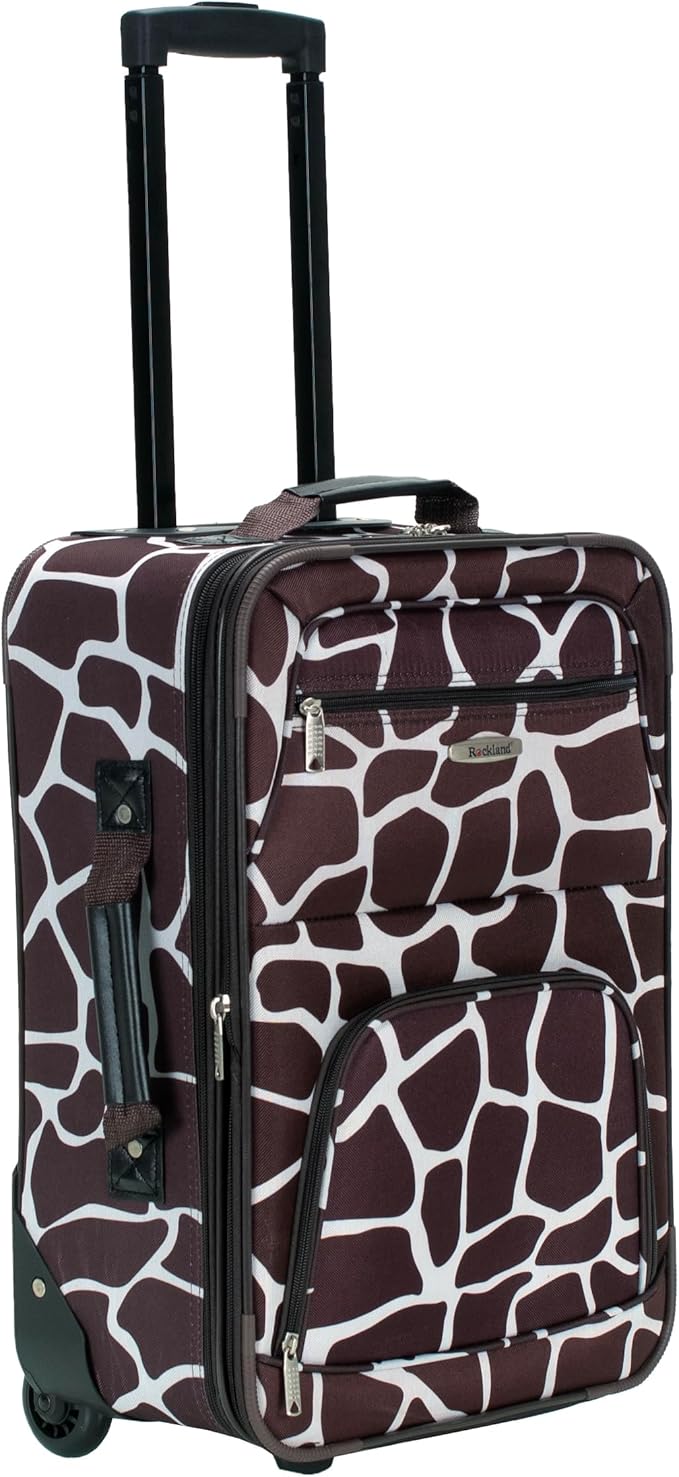 Rockland Fashion Softside Upright Luggage Set, Expandable, Giraffe, 2-Piece (14/19)