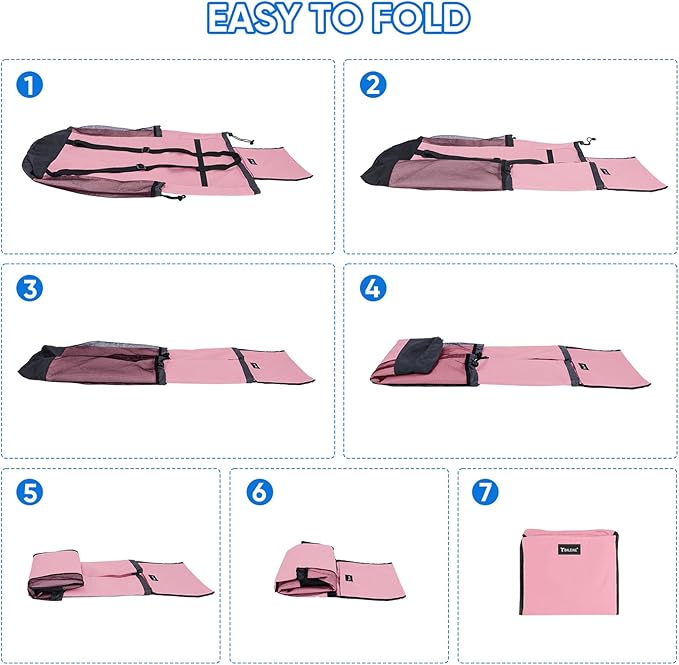 BALEINE 2PK 150L Laundry Bag Backpack, 900D Oxford Fabric Large Travel Laundry Bags with Shoulder Straps and 2 Mesh Pockets for College Dorm, Apartment, Laundromat (Pink, 150L)